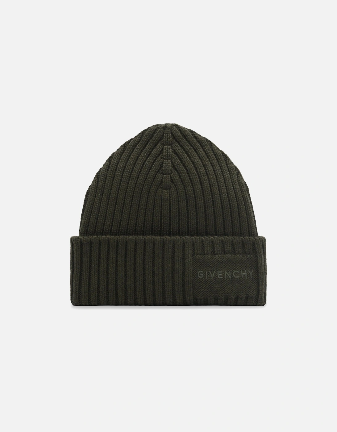 Ribbed Branding Patch Beanie Khaki, 4 of 3