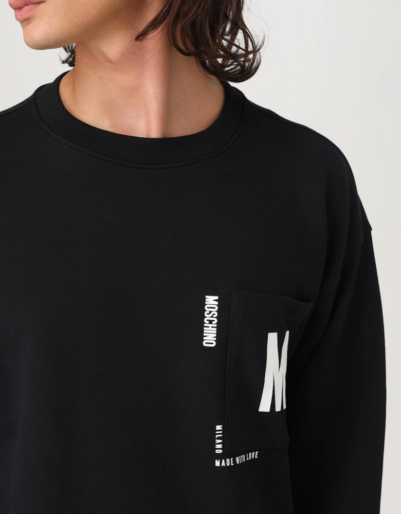 Logo Sweatshirt Pocket Detail