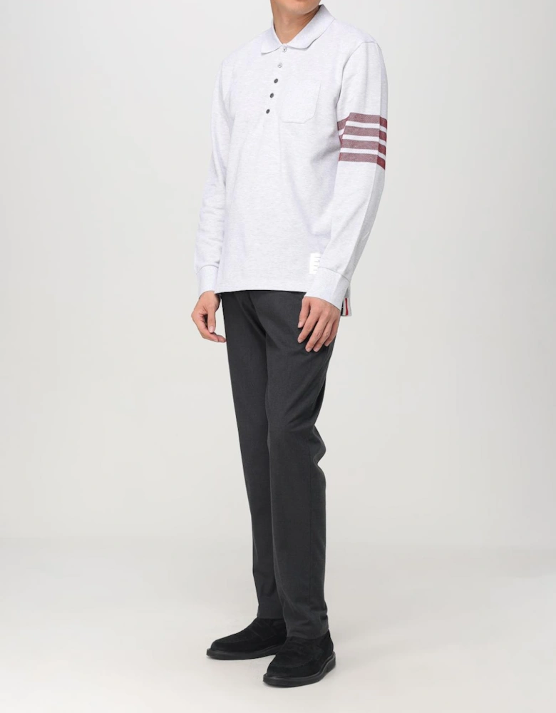 Long Sleeve Polo Shirt 4Bar Stripe Detail