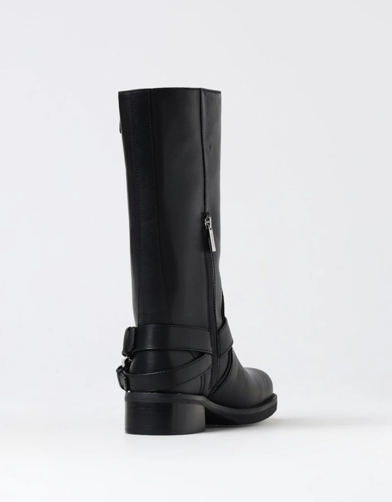 Leather Buckle Boots