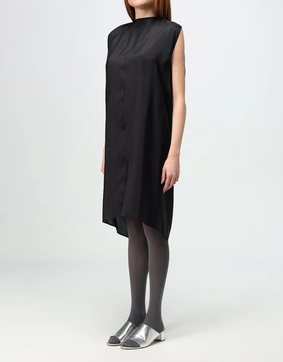 Silk Midi Dress Relaxed Fit