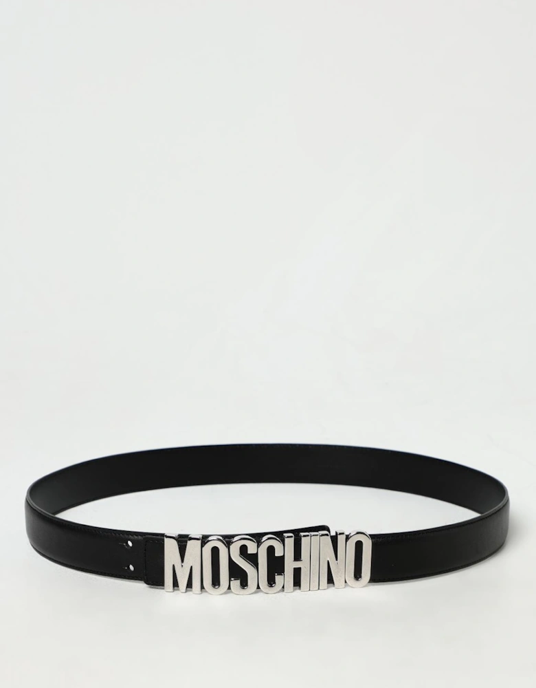 Fashionable Leather Belt with Lettering Logo Detail Accessory