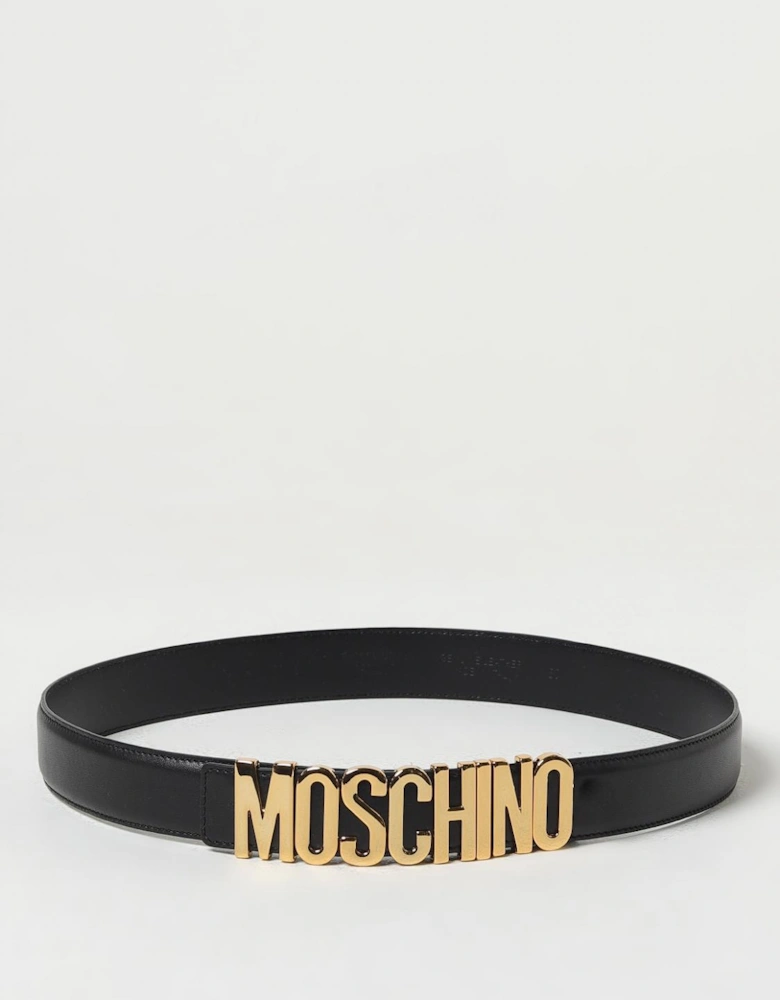 Fashionable Leather Belt with Lettering Logo Detail Accessory