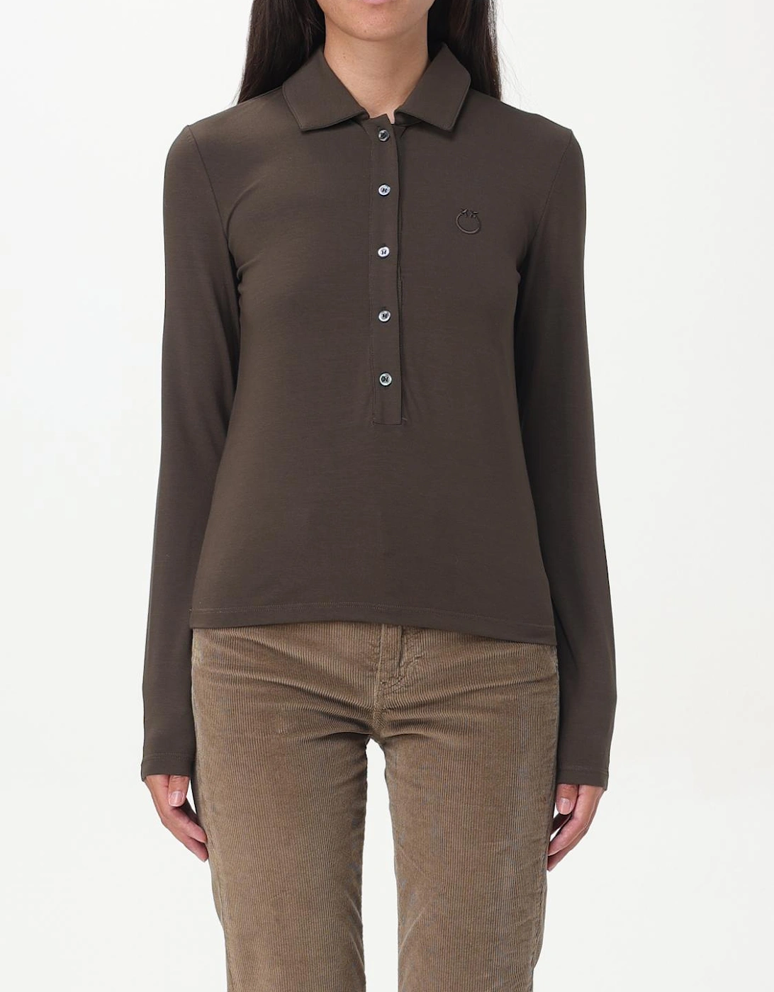 Long Sleeve Polo Shirt Minimalist Design
