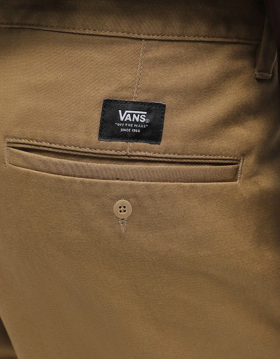 Button-Fastened Cotton Blend Trousers with Visible Logo