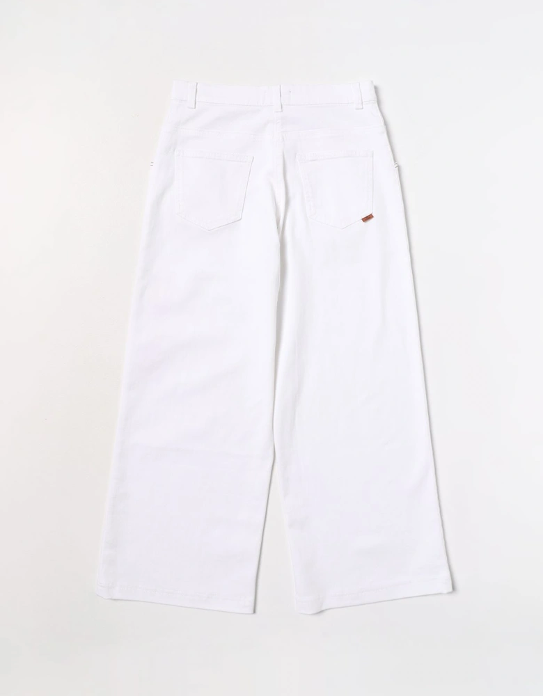 Wide Leg Jeans Side Logo