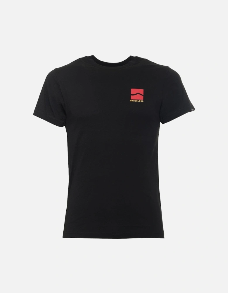 Cotton T-Shirt with Visible Logo and Short Sleeves