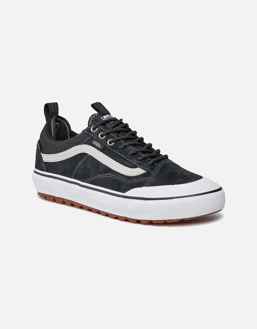 LeatherandRubberRoundToeSneakers