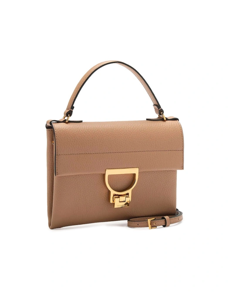 Leather Handbag with Adjustable and Removable Shoulder Strap