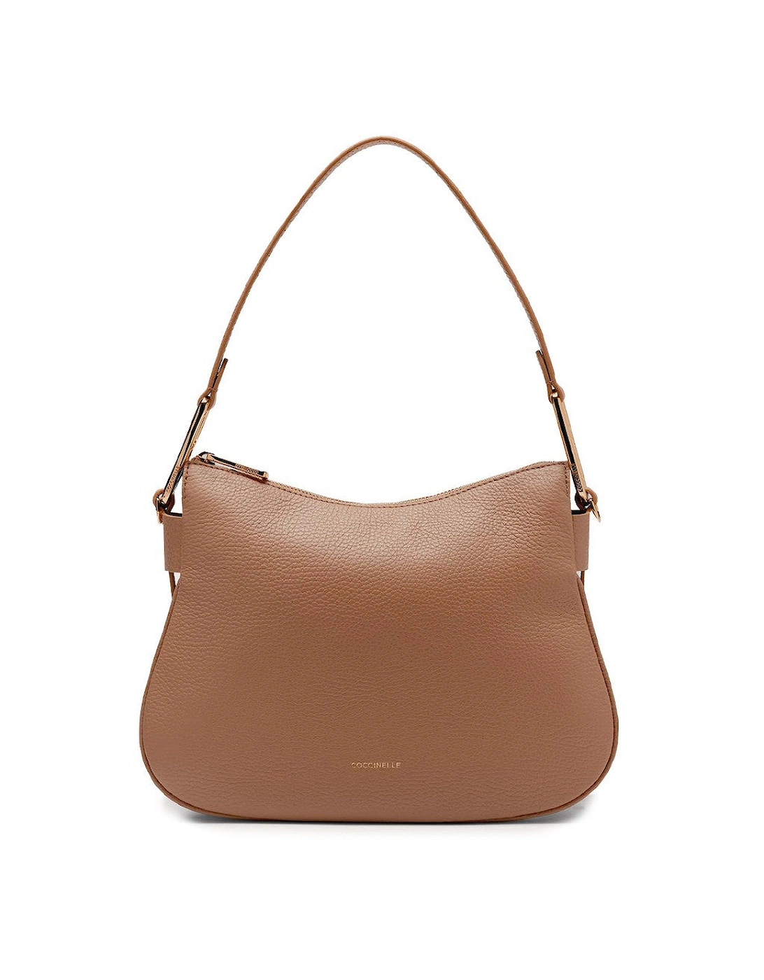 Leather Shoulder Bag with Zip and Visible Logo, 4 of 3