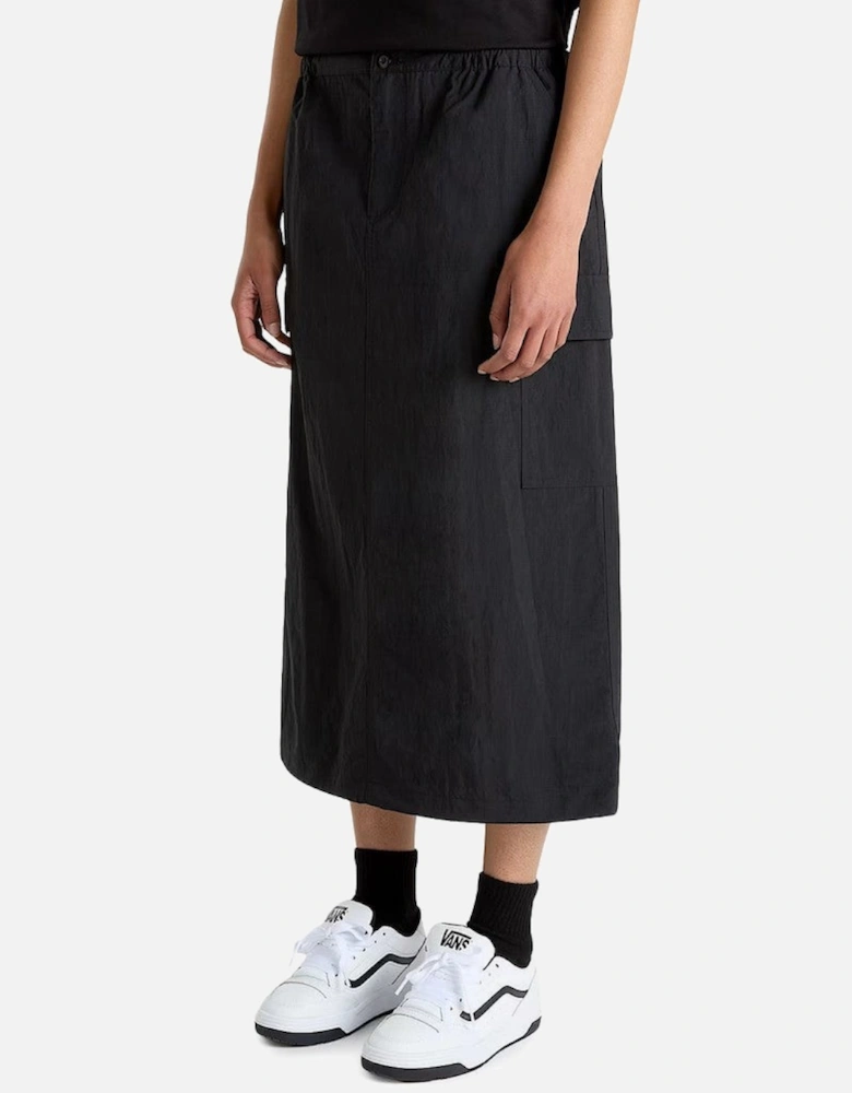 Nylon Skirt with Visible Logo Detailing