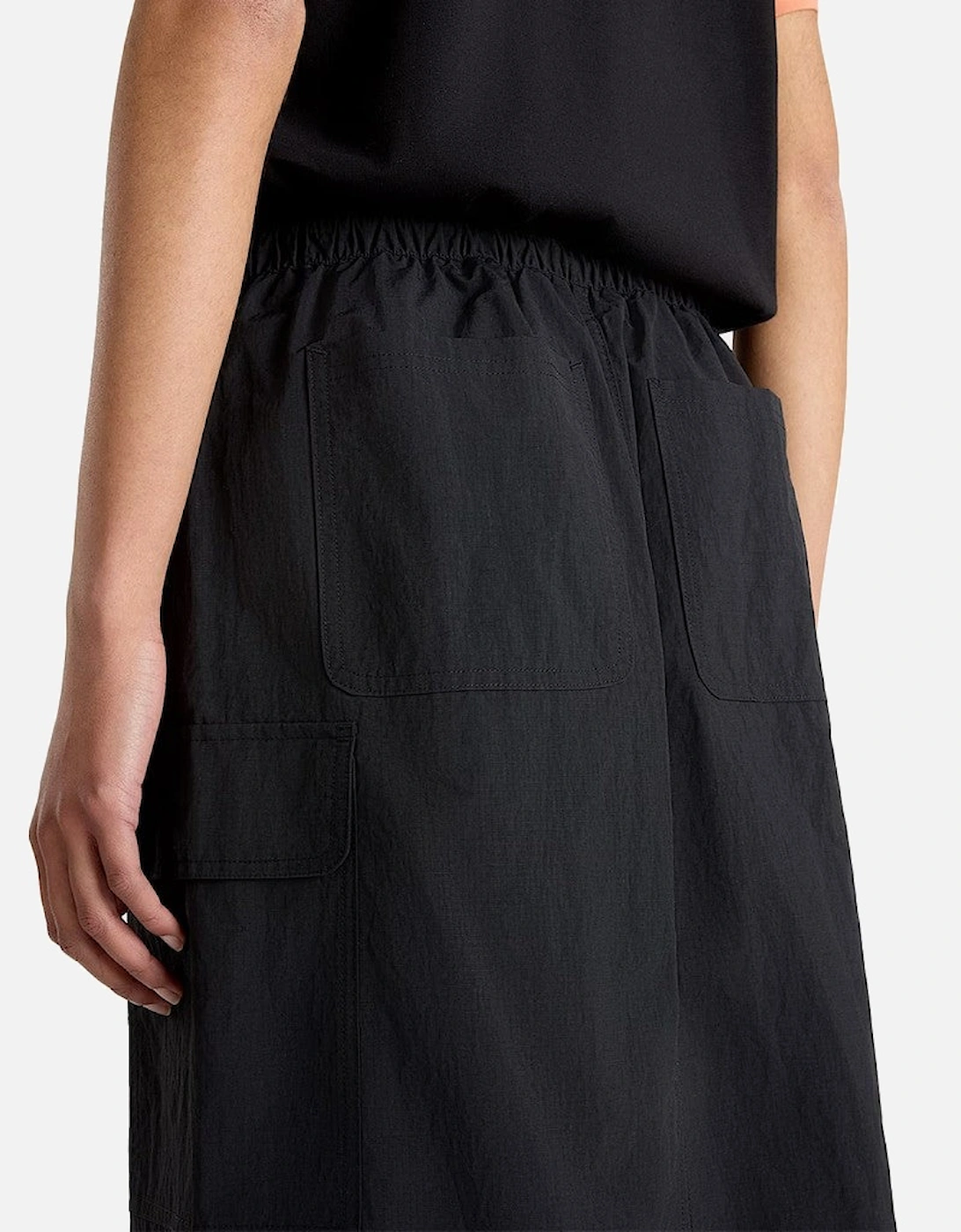 Nylon Skirt with Visible Logo Detailing