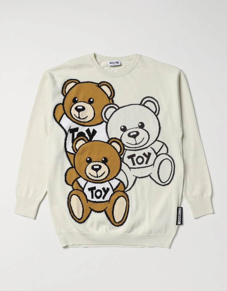 Teddy Bear Appliqu Knit Sweater