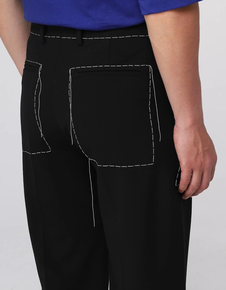 Tailored Trousers with Contrast Stitching