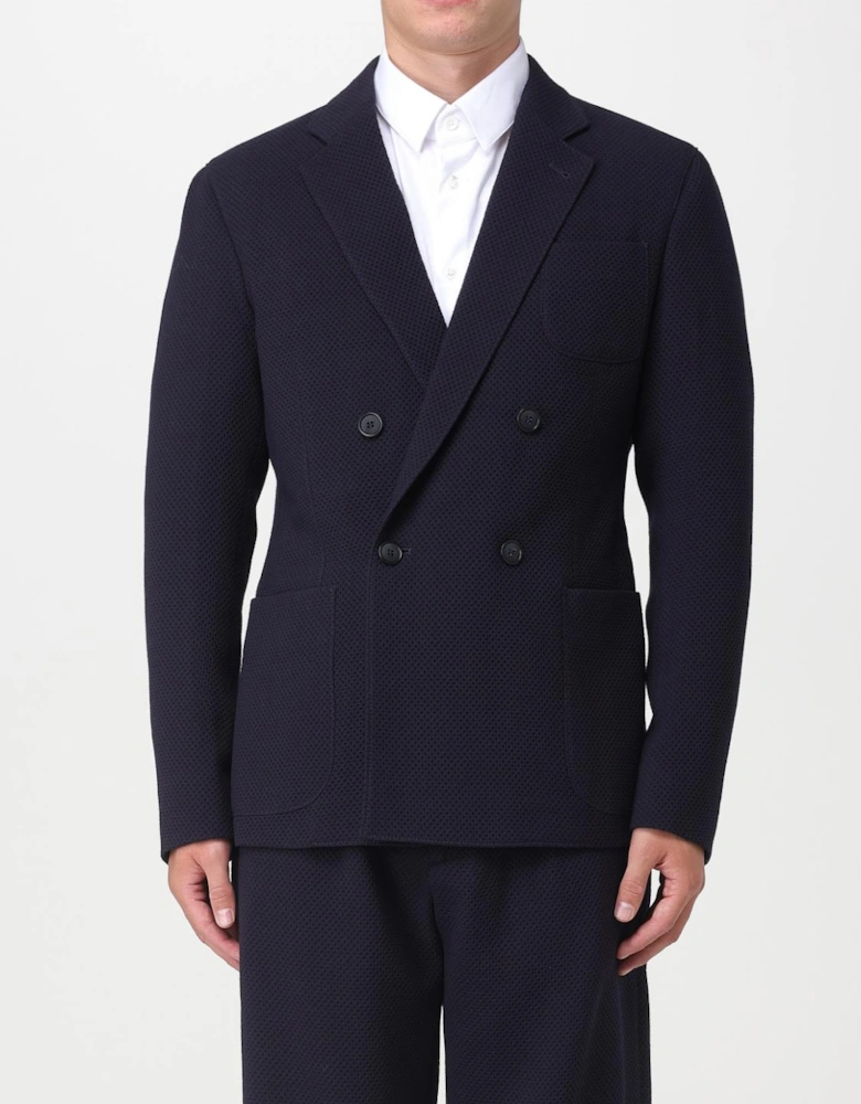 DoubleBreasted Knit Blazer