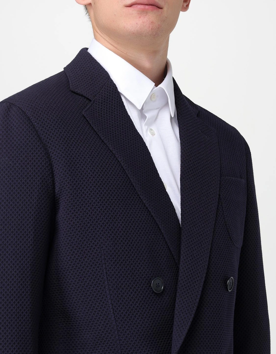 DoubleBreasted Knit Blazer