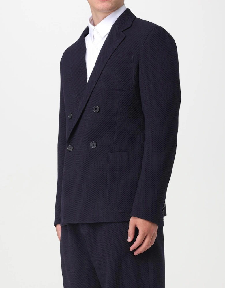 DoubleBreasted Knit Blazer
