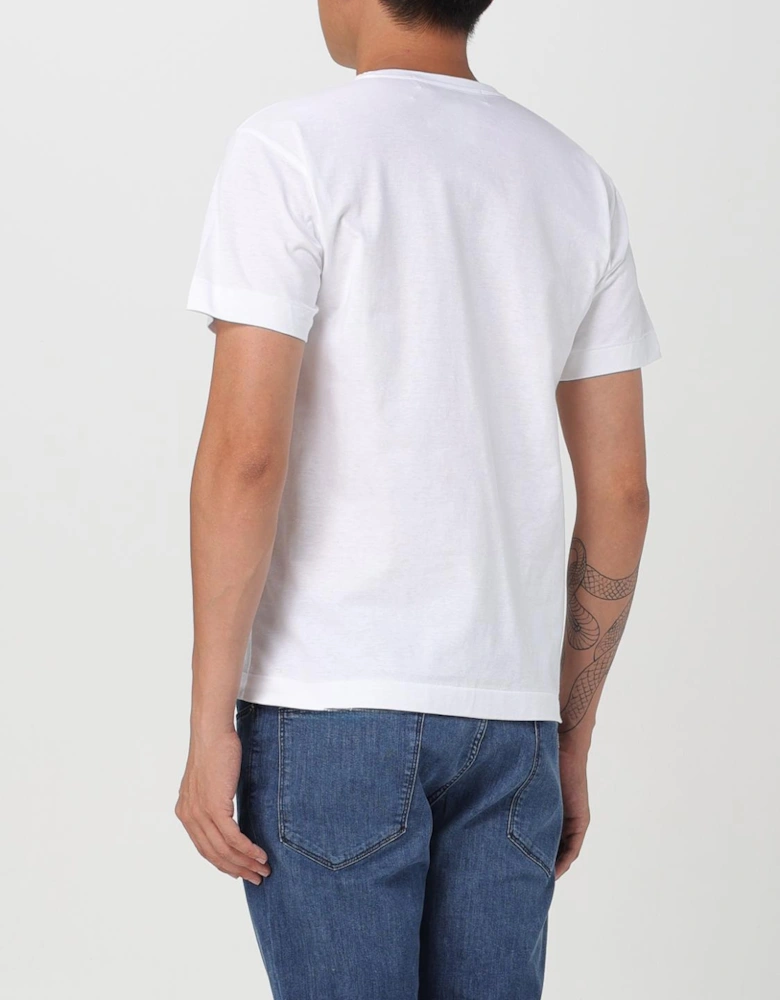 Classic Short Sleeve Cotton T-Shirt with Heart Graphic