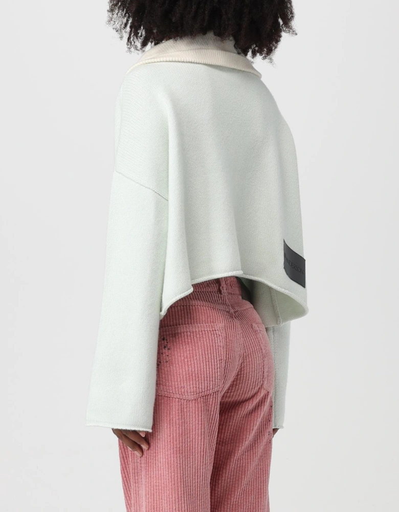 Cropped Merino Wool HalfZip Sweater