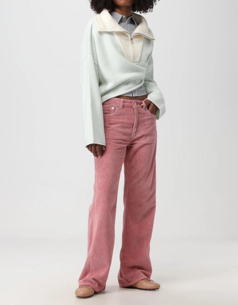 Cropped Merino Wool HalfZip Sweater