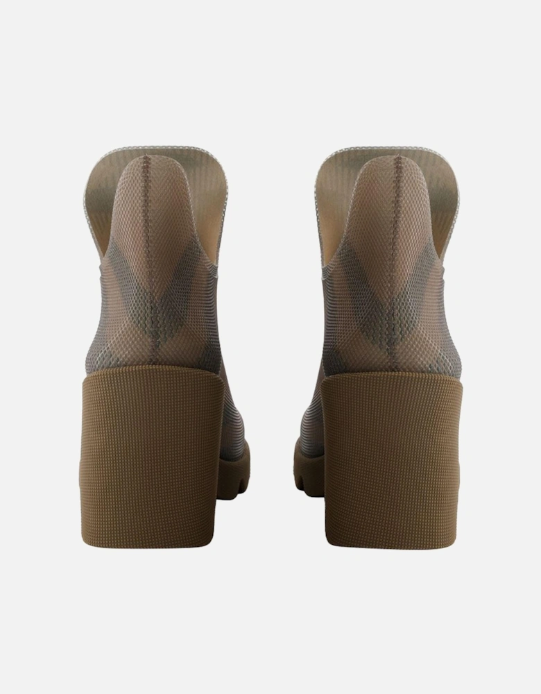 Check Print Ankle Boots