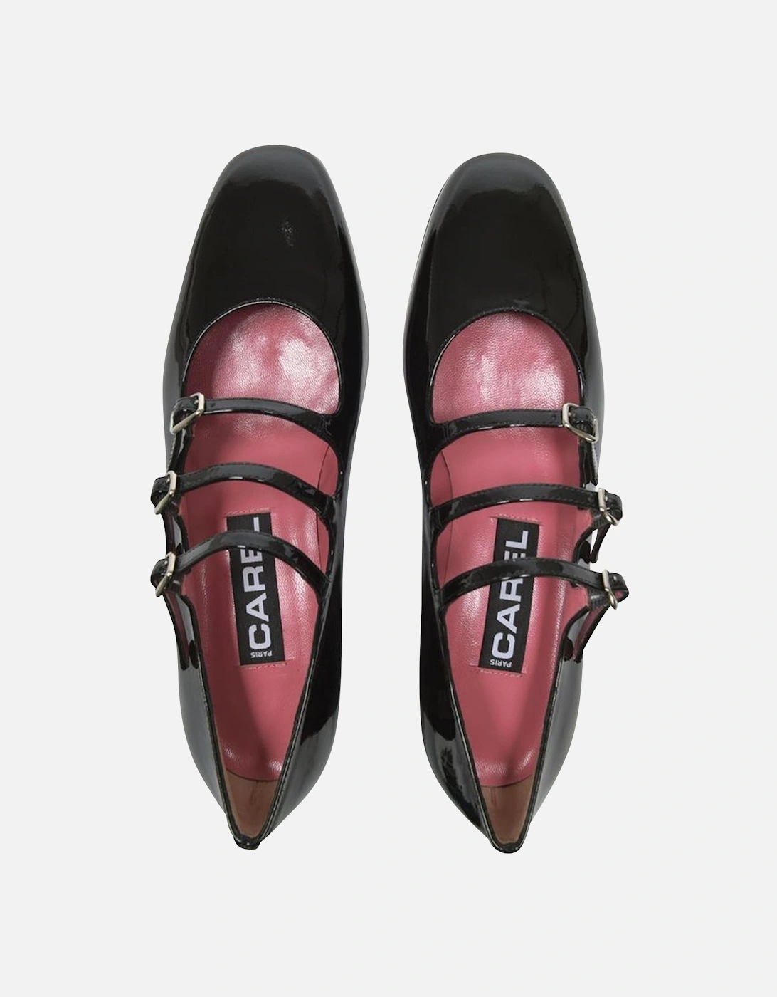 Pointed Toe Triple Strap Mary Jane Shoes
