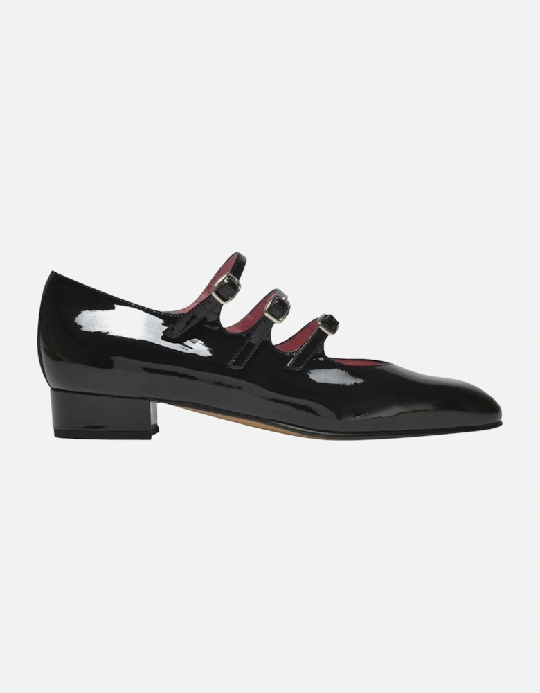 Pointed Toe Triple Strap Mary Jane Shoes