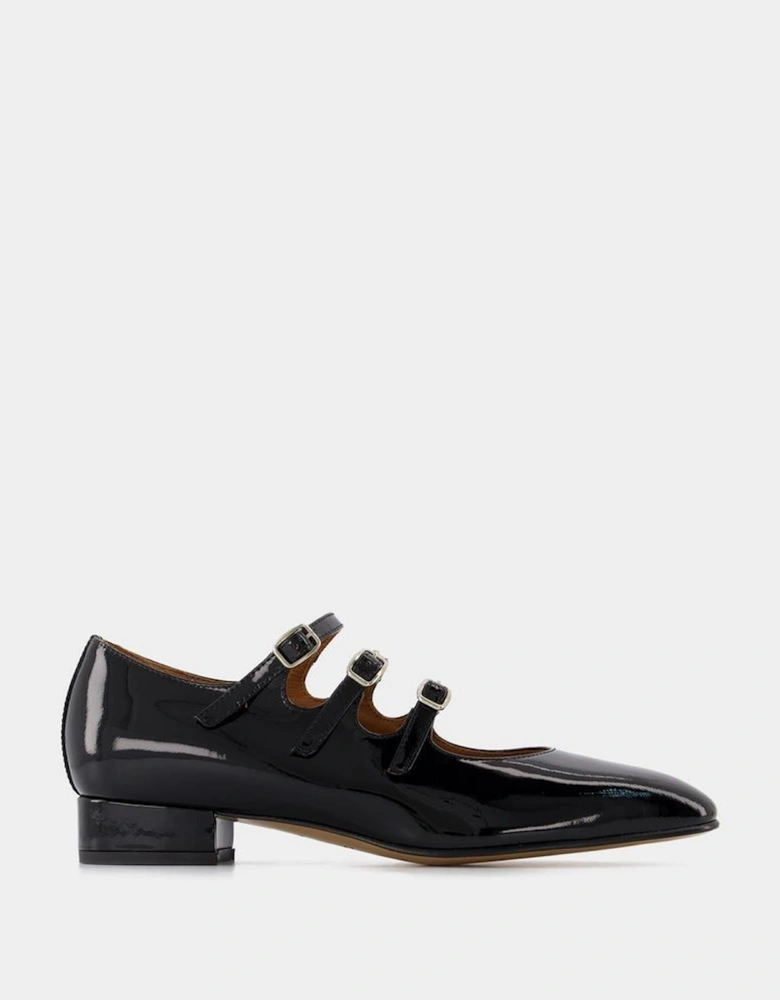 Pointed Toe Triple Strap Mary Jane Shoes