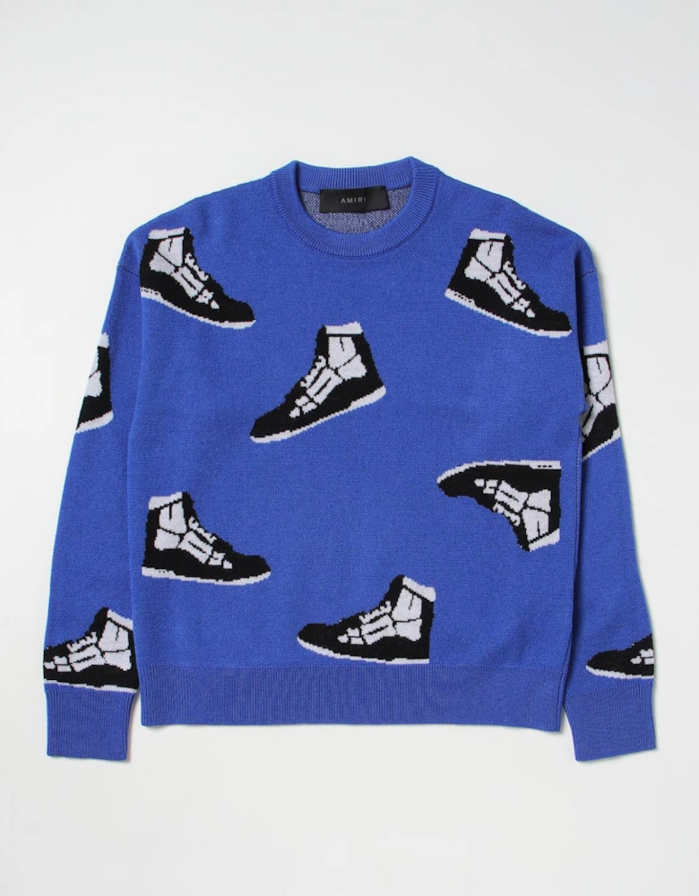 Sneaker Print Knit Sweater