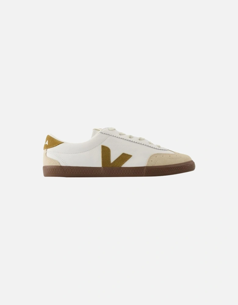 White Leather Volley Sneakers