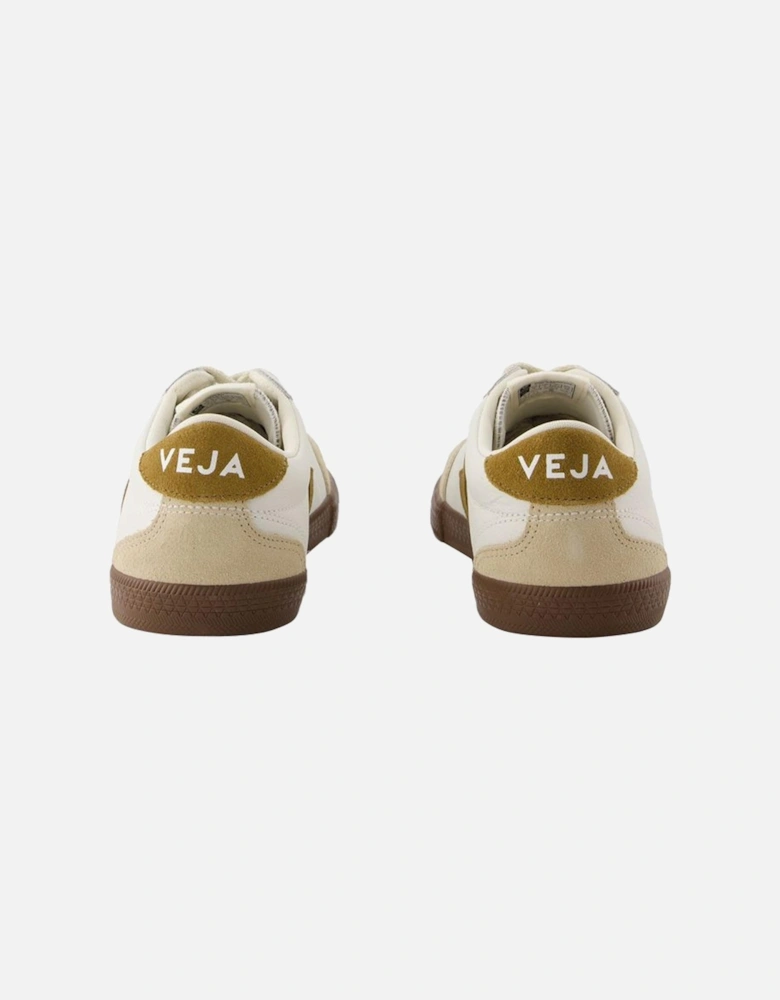 White Leather Volley Sneakers