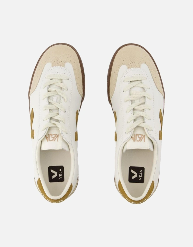 White Leather Volley Sneakers