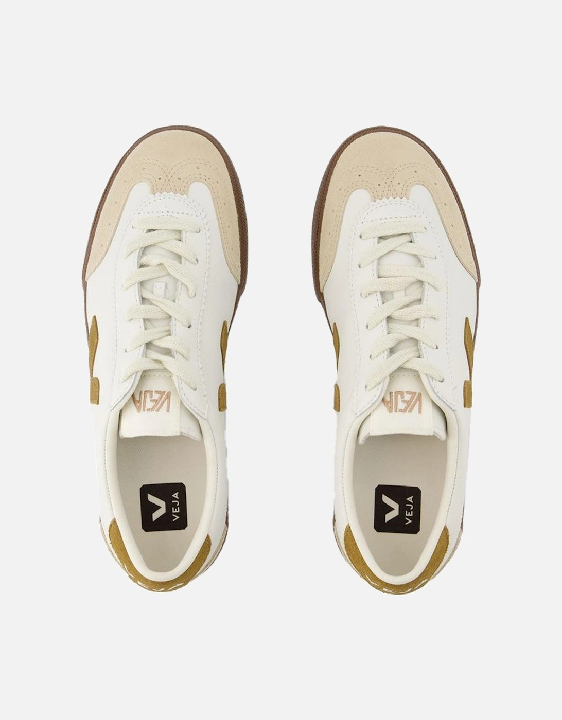 White Leather Volley Sneakers