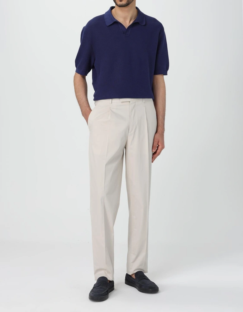 Knitted Polo Shirt Short Sleeves