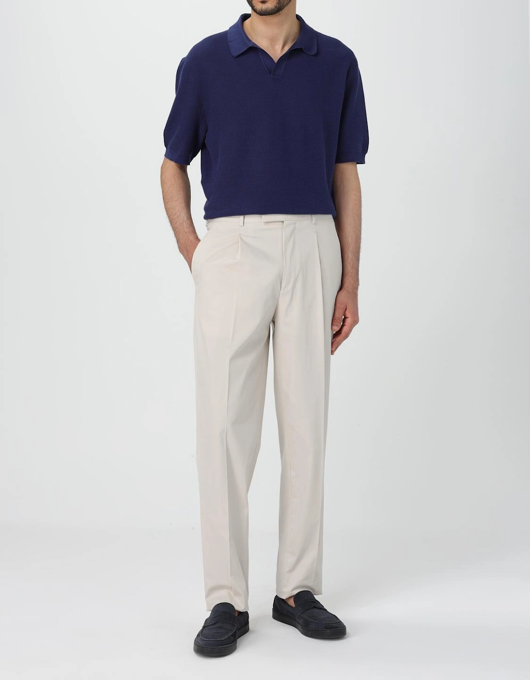 Knitted Polo Shirt Short Sleeves