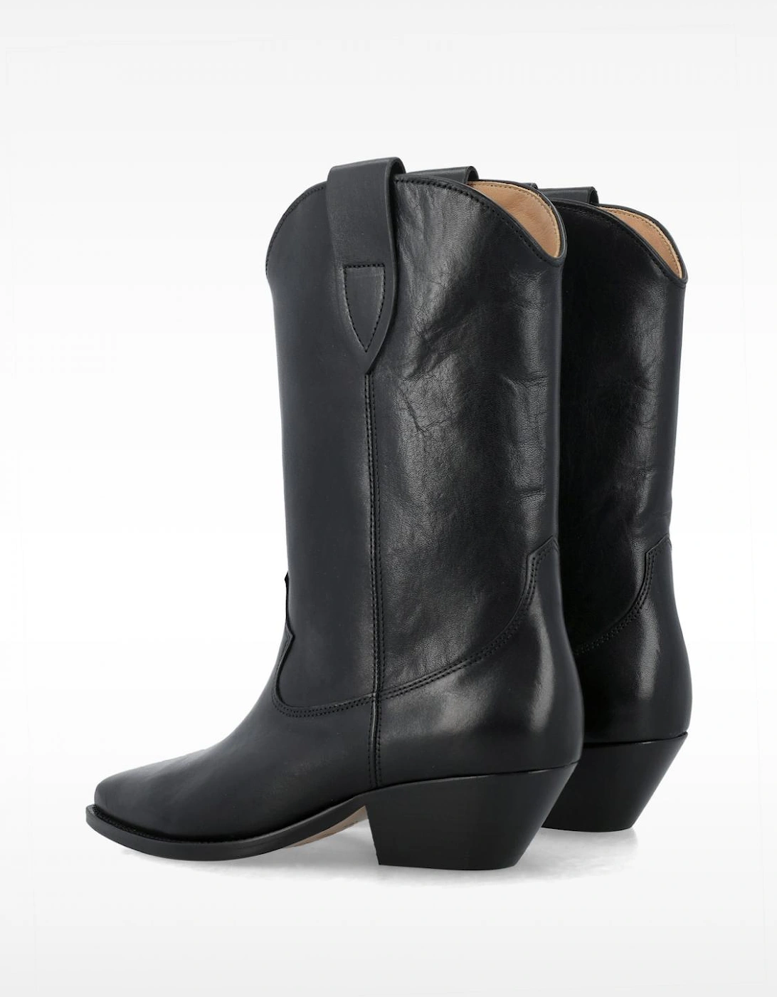 Classic Western Style Mid-Calf Boots with Comfortable Block Heel