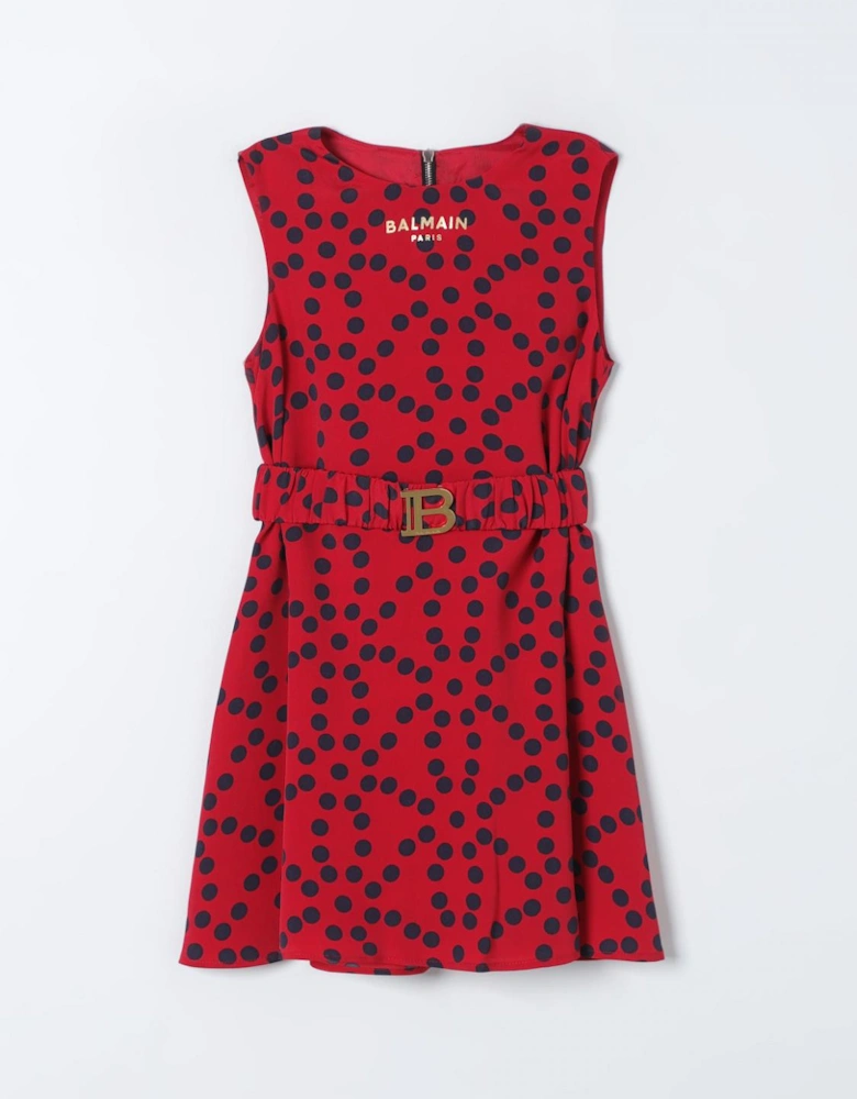Polka Dot Belted Dress