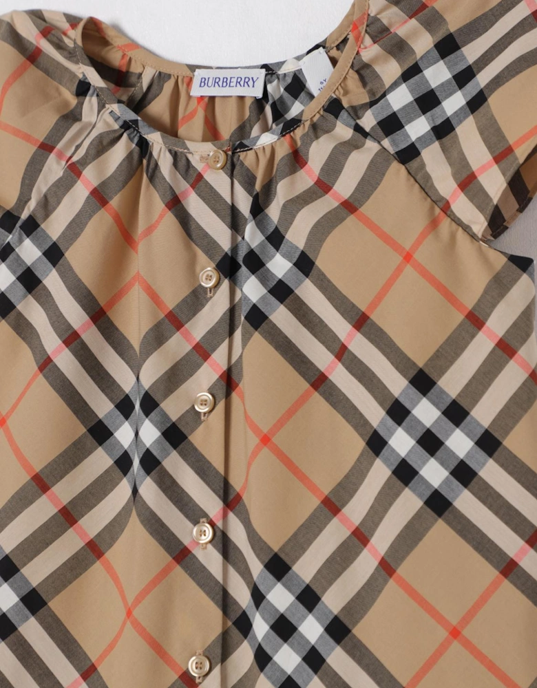 Check Dress Flirty Cotton