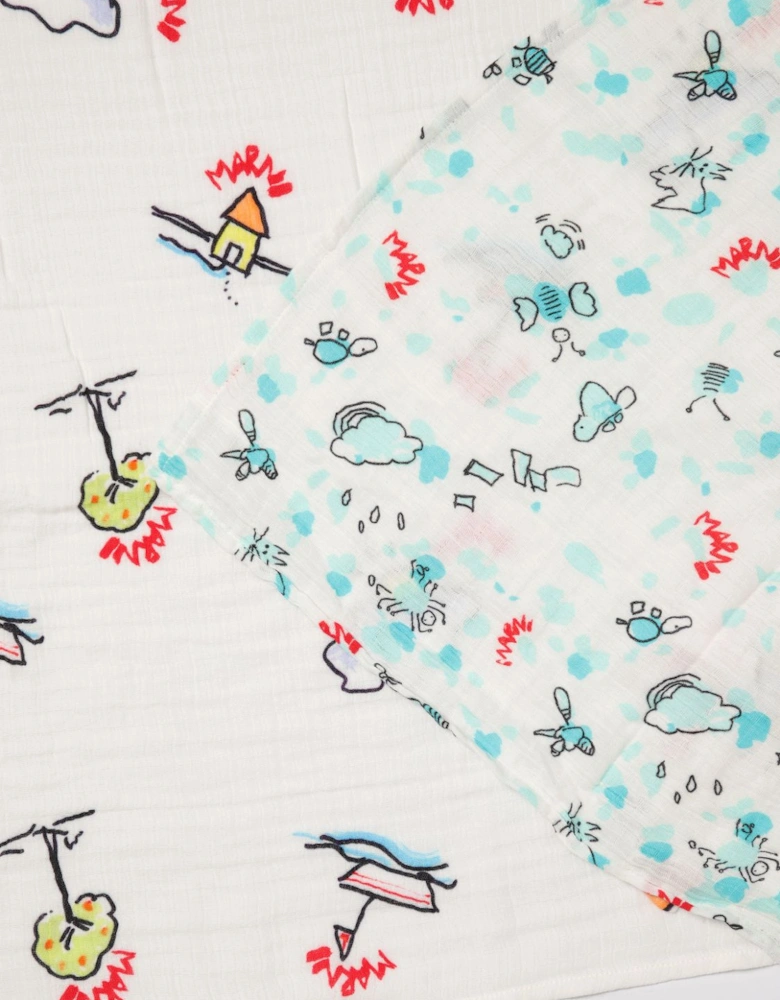 Baby Muslin Squares Cartoon Prints
