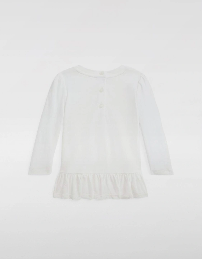 Girls Teddy Bear Graphic Tunic Top