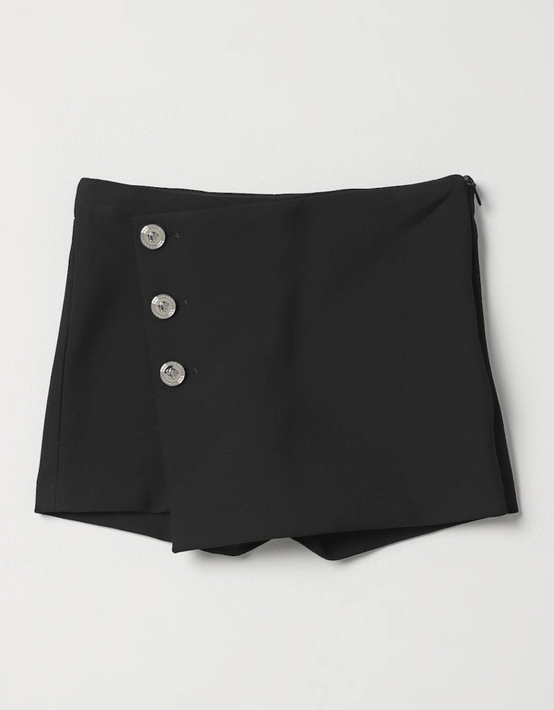 Asymmetrical Crepe Shorts