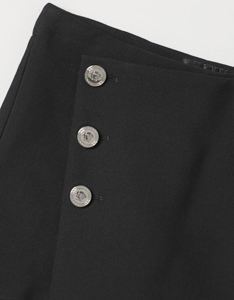 Asymmetrical Crepe Shorts