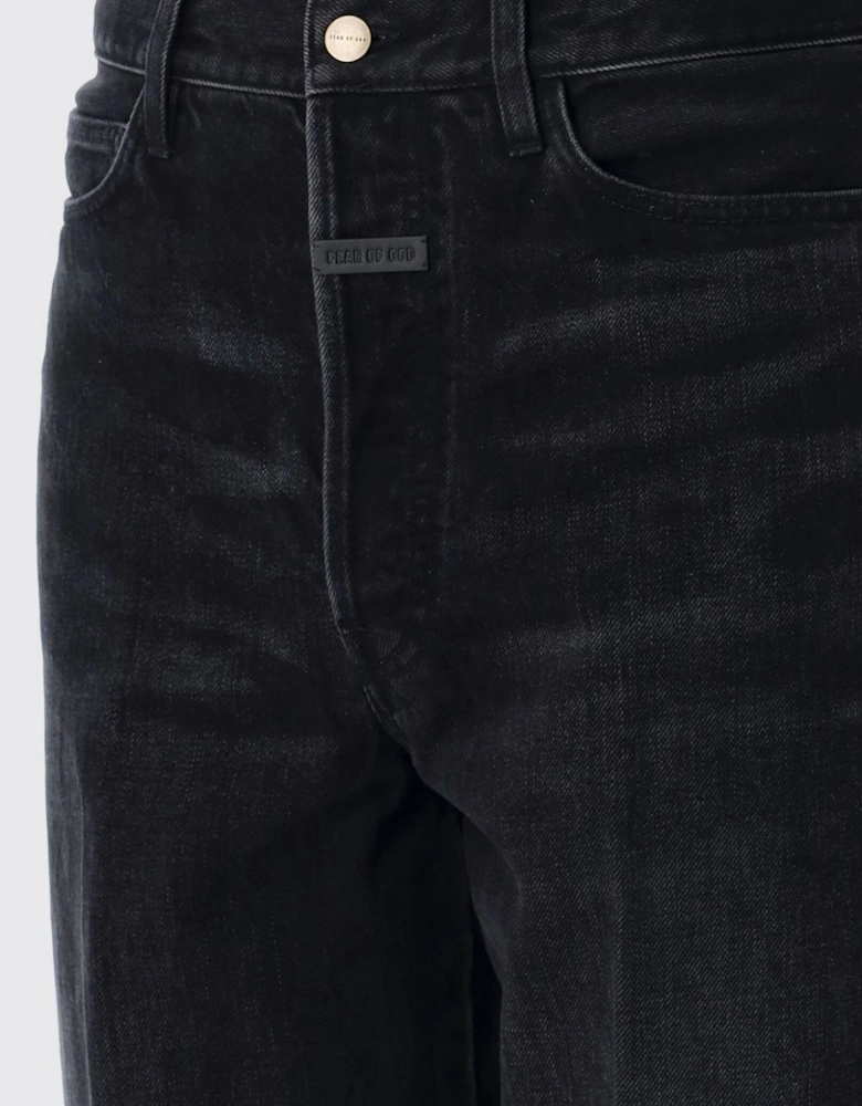 Relaxed Fit Black Denim Jeans