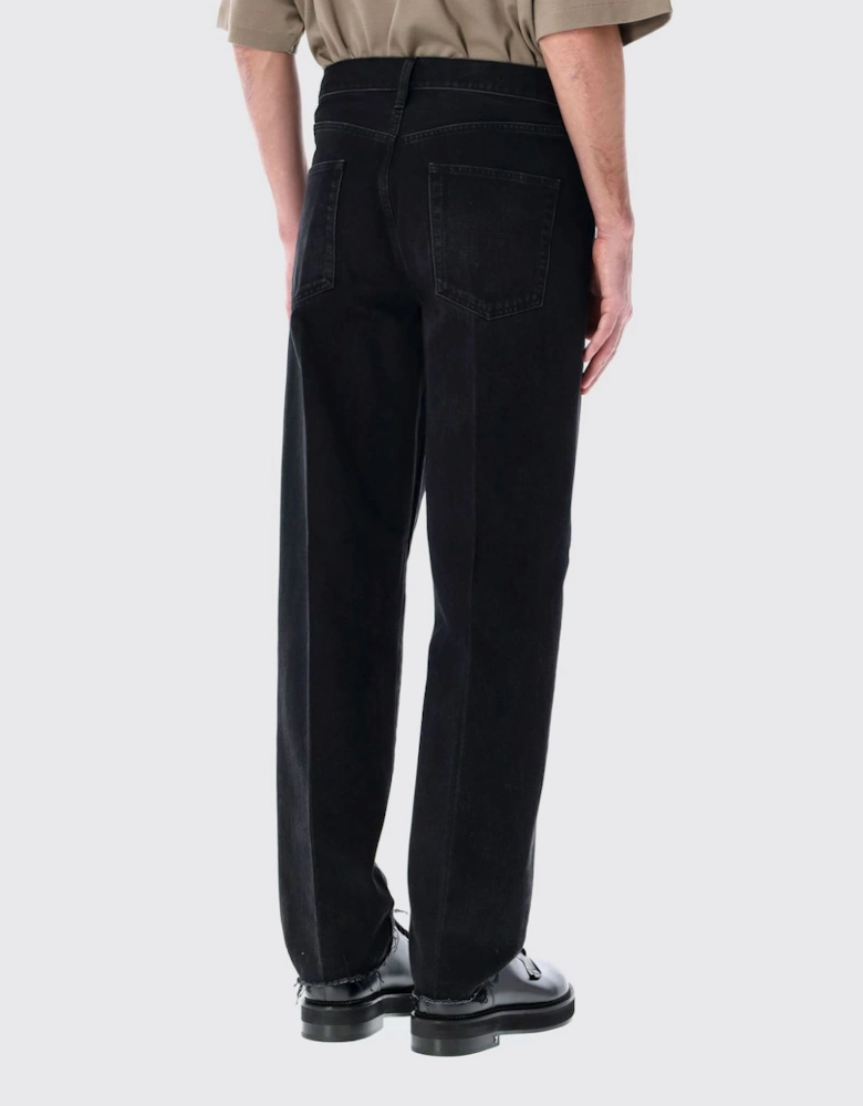 Relaxed Fit Black Denim Jeans