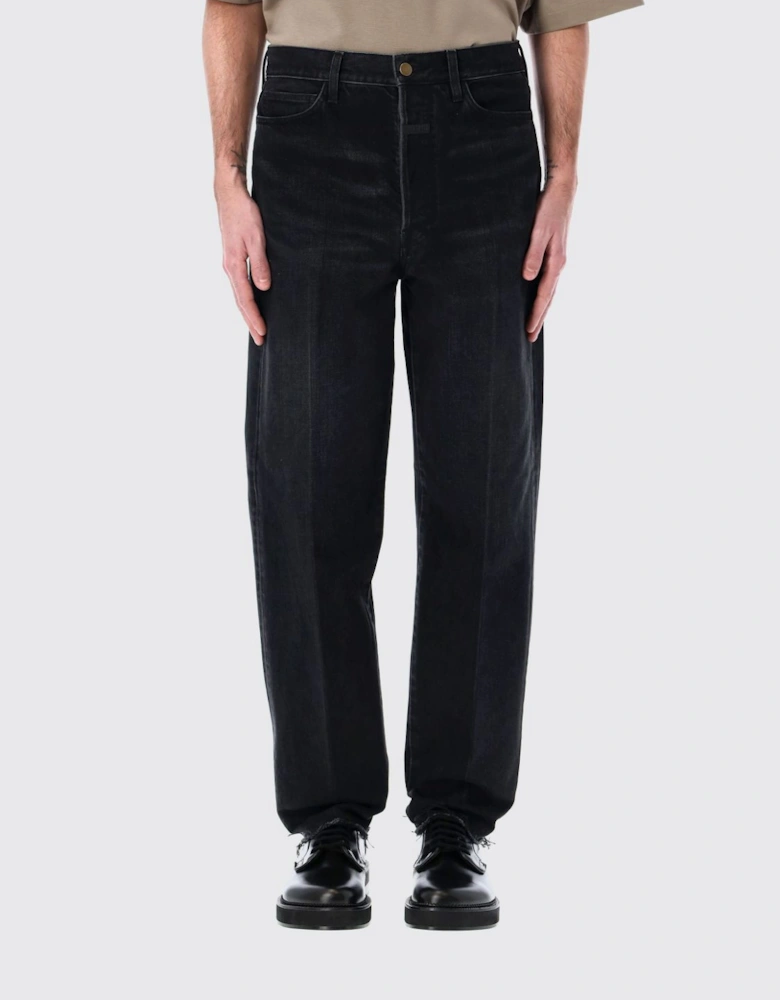 Relaxed Fit Black Denim Jeans