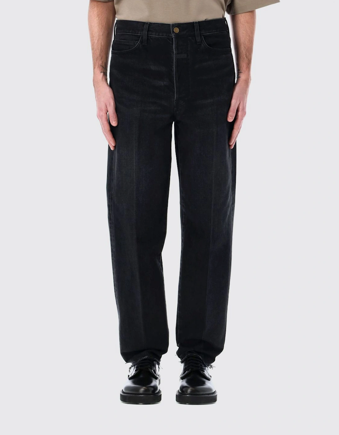 Relaxed Fit Black Denim Jeans
