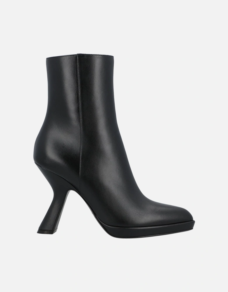 Sculptural Heel Ankle Boots