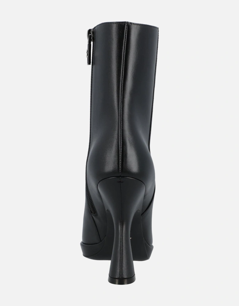 Sculptural Heel Ankle Boots