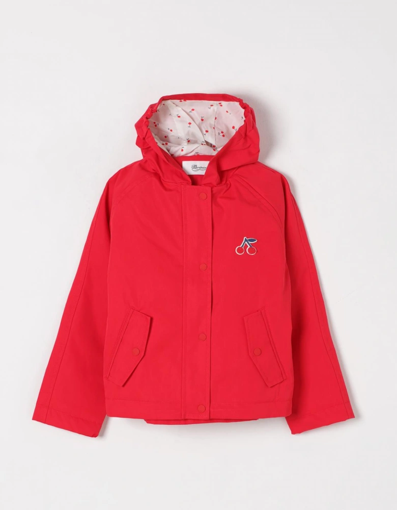 Cherry Hooded Raincoat