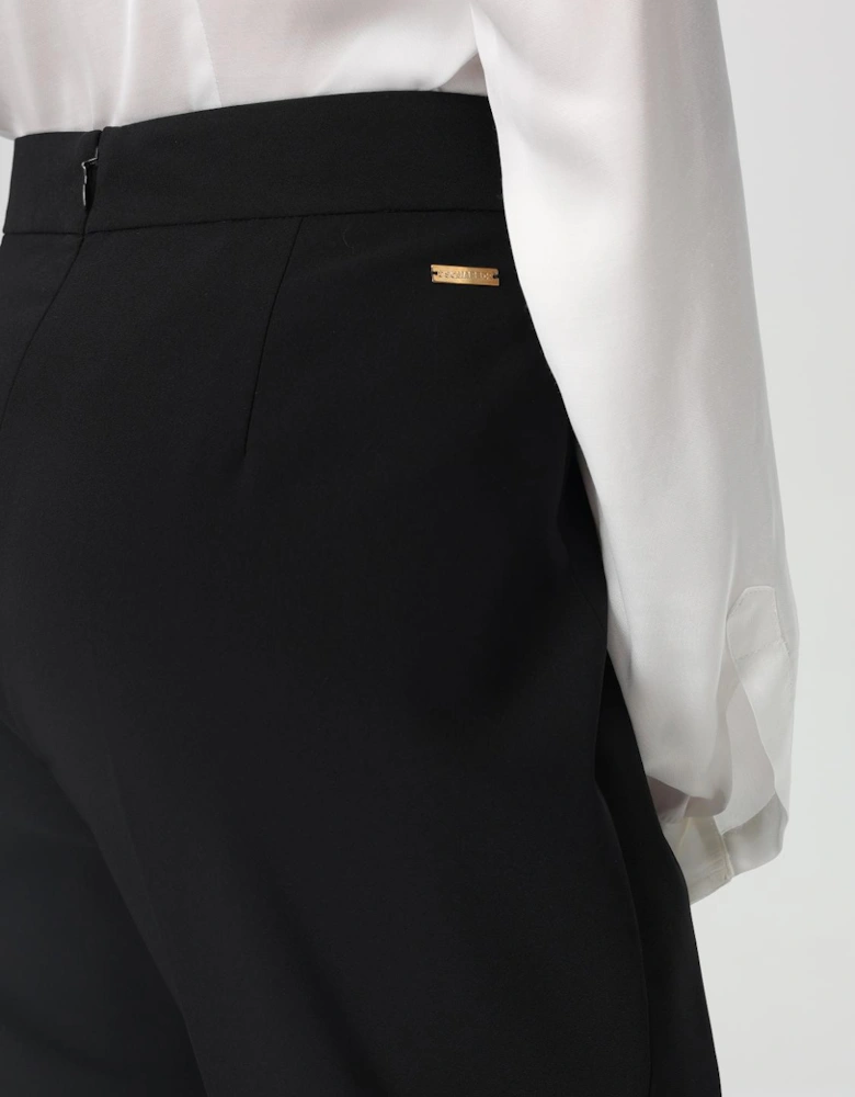 Straight Leg Trousers Cuffed Hem